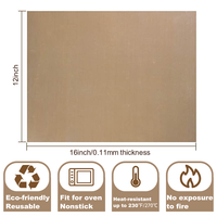 MR.R Tapis de transfert thermique réutilisable en tissu PTFE fibre de verre, épaisseur 0,11 mm, haute résistance, anti-adhésif pour impression par transfert thermique
