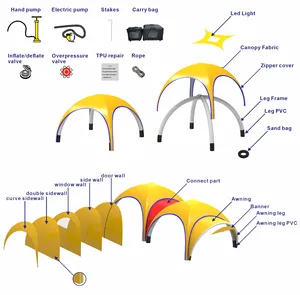 Кэтс X-образная выставочная Спортивная воздухонепроницаемая надувная палатка Водонепроницаемая УФ-защищенная торговая палатка