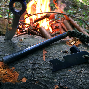 Encendedor de fuego de magnesio para emergencias en camping, resistente a la intemperie, de 12.7*127mm, con varilla de ferrocerio y cordón de paracord de supervivencia. - Product Image 3