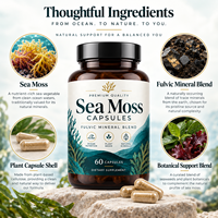 Capsules de Mousse de Mer Végétaliennes – Produits de Beauté à base de Mousse de Mer Irlandaise, Fucus et Racine de Bardane pour la Peau, les Cheveux et les Ongles – Avec Vinaigre de Cidre de Pomme