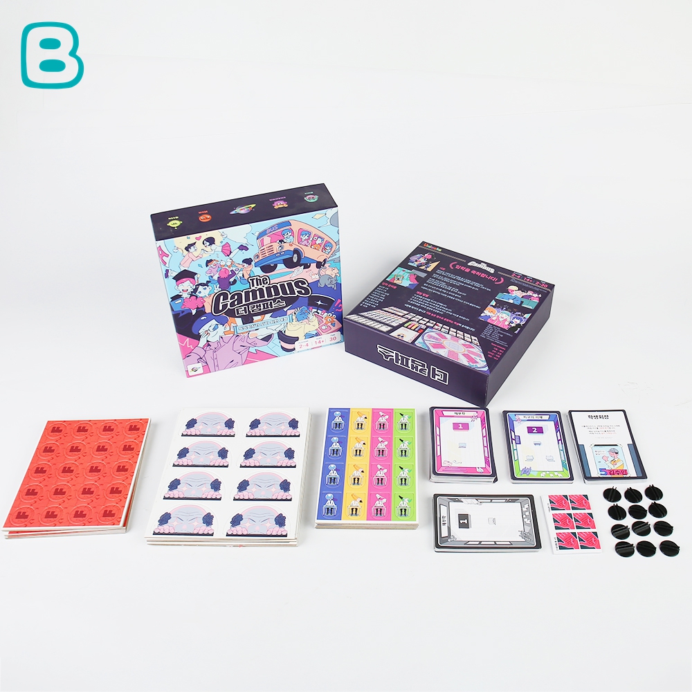 Карточная игра с персонажами мультфильмов с токеном для 4 игроков, детская настольная доска, напечатанная на бумаге и силиконовом материале
