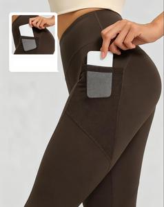 High Waist Yoga Pants with Mesh Side Pockets, Tummy Control <b>Butt</b> <b>Lifting</b> Workout <b>Leggings</b> for Women, Thin & Elastic - Product Image 2
