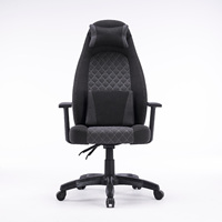 Chaise de course pivotante en cuir inclinable ergonomique Accoudoir réglable Appui-tête pour bureau à domicile Esports Gamers