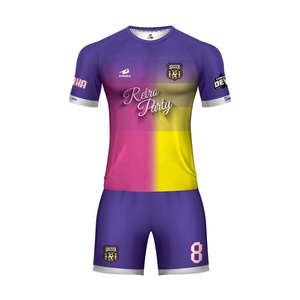 2019 New Product fashionable football clothes soccer jersey uniform customized fabric fast dry for football uniforms - Product Image 2