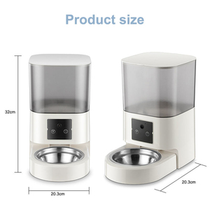 스마트 자동 애완동물 급식기 6.5L 대용량 15초 음성 녹음 원격 급식 예약된 양 조절 USB 충전식 - Product Image 6
