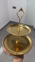 Support à gâteau en acier inoxydable, assiette à dessert en métal pour mariage, restaurant et décoration de table de fête