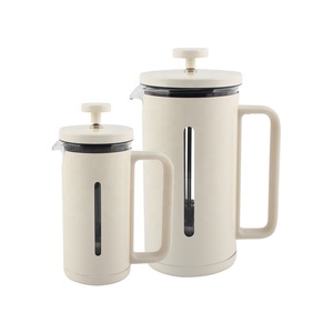 Cafetera de Vidrio de Borosilicato de Grado Alimenticio, Resistente al Calor, Portátil, de Color Blanco, de 350/1000 ml - Product Image 1