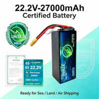 Paket Baterai Drone 22.2V 6S High Power Semi-solid State 27Ah 3C-5C Discharge untuk Drone Inspeksi (-40~60)