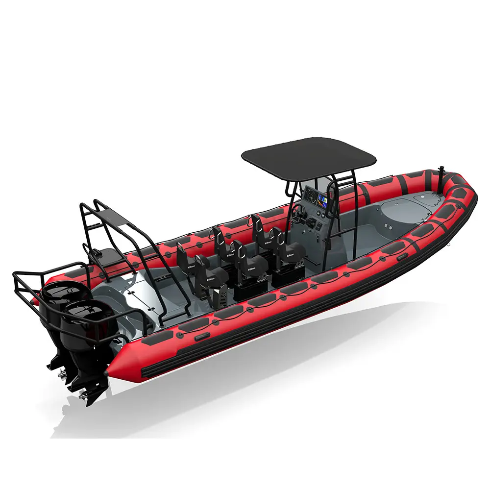 Inflatable Centre Console Luxury Rigid Cabin Fiberglass Hull Sport Hypalon Patrol Rib Aluminum Boat