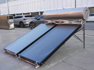 Calentador de Agua Solar a Presión Handa de 200L, Acero Inoxidable 304 Mate, Colector Solar de Placa Plana de 2 Piezas, para Garaje y Hogar - Product Image 3