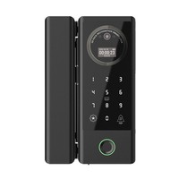 Cerradura Inteligente para Puerta de Vidrio con Reconocimiento Facial 3D, Control por Aplicación Tuya WiFi TTLock, Sin Llave, Sin Perforación, Cerradura Biométrica de Huella Dactilar sin Marco