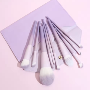 Portable 10-Piece Gradient Purple Makeup Brush Set <strong>Loose</strong> <strong>Powder</strong> and Eye Shadow Brushes New Beauty Personal Care Product - Product Image 6