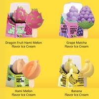 Wereldwijd Verzending Ijs 3d Vormen Fruit Smaak Peer Dragon Fruit Hami Meloen Appel Druif Ananas Smaak Ijs