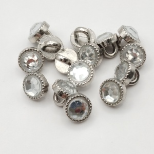 Wholesale Top Quality 10mmFancy Embellishments Diamond <strong>Button</strong> Round Crystal <strong>Glass</strong> Rhinestone <strong>Shank</strong> <strong>Buttons</strong> - Product Image 3