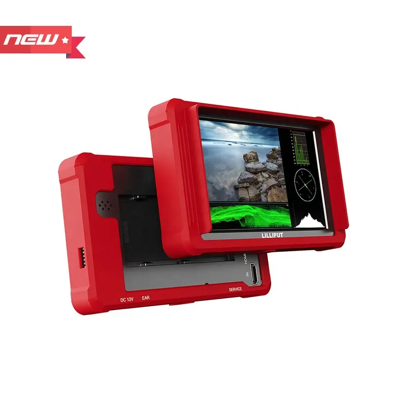 Lilliput FS5 alüminyum gövde tasarımı 4K HDMI 2.0 kamera yardımcı 3G-SDI 3D-LUT HDR alan Video monitörü kırmızı Komodo kamera