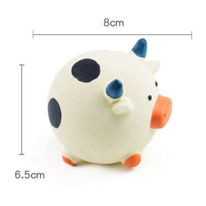 Di alta qualità in lattice suino mucca pulcino cane a forma di palla cigolante Chew giocattoli per animali domestici - Product Image 3