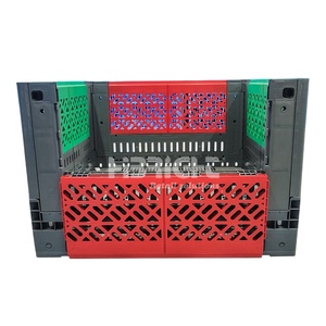 Contenedor de almacenamiento plegable de plástico resistente, tipo jaula, con forma de cubo, para almacén. - Product Image 1