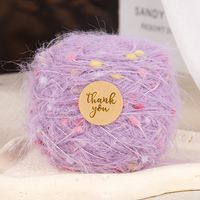 Fil fantaisie 50g à poils longs, coloré, pour écharpe et châle DIY, doux, respectueux de la peau, mélange de fils à tricoter à la main