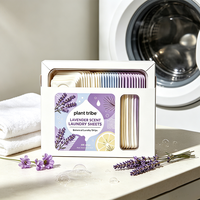 Feuilles de lessive parfumées à la lavande, ultra-fines, portables, élimination des taches tenaces, parfum floral doux et longue durée