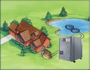 R290高効率地熱インバーター地下水源ヒートポンプ住宅床冷暖房用