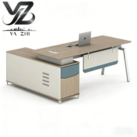 Bureau de direction élégant Yazhi pour cadres intermédiaires, style minimaliste, grand rangement, mobilier de bureau haut de gamme, panneau mélaminé