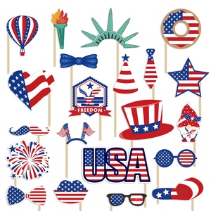 Accessoires photo pour la fête de la Fête nationale américaine, du Jour de l'Indépendance et du Jour du Souvenir : Chapeaux personnalisables multi-formes avec motif étoilé USA - Product Image 5