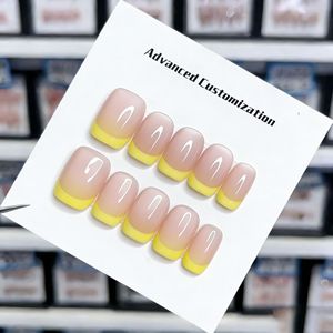 TSZS 10 pièces <span class=keywords><strong>Faux</strong></span> <span class=keywords><strong>ongles</strong></span> à presser style français, bord rouge bordeaux, effet œil de chat, patch macaron détachable, pour femmes et filles - Product Image 4