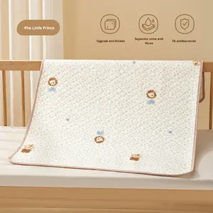 Sábana de cama de bebé lavable transpirable impermeable de clase A Funda de colchón 100% algodón patrón de dibujos animados antipolvo ácaros 200TC todas las estaciones - Product Image 6