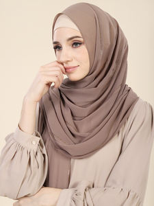 Último Diseño Exclusivo 2026: Hiyabs de Gasa Premium con Parches Cosidos a <span class=keywords><strong>Mano</strong></span>, Pañuelos de Gasa para Mujer, Velos de Oración Musulmanes para Mujer - Product Image 4