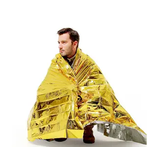 SPTY-008轻质折叠防水防风遮阳可重复使用便携式野营垫应急保暖雨披毯