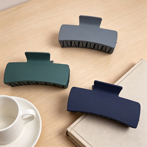Pinces à cheveux rectangulaires mates en plastique de 8,5 cm, antidérapantes, à maintien ferme, élégantes, accessoires pour cheveux pour femmes - Product Image 4