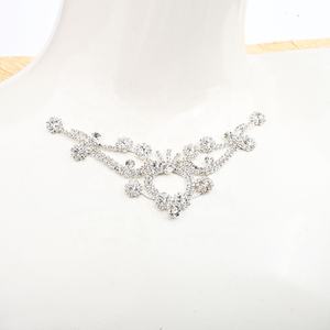 Applique en forme d'ailes en strass de cristal transparent, base métallique décorative, ceinture de mariée, patchs en diamant <span class=keywords><strong>marquise</strong></span>, à coudre sur l'épaule - Product Image 4