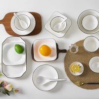 Ensemble d'assiettes à dîner en céramique, prix Offre Spéciale, nouveaux ensembles de dîner en porcelaine de style 2022