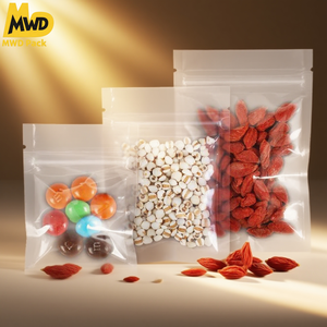 Miaowadiプリントクリアジップロックプラスチック三面密封バッググラビア印刷表面チューインガム寿司ミルク包装用 - Product Image 1