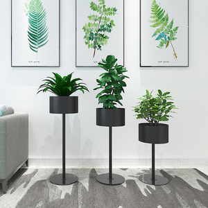 Étagère à fleurs de style nordique pot de plante verte ornement de vigne d'escalade rose verte de luxe léger monté au sol - Product Image 3