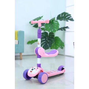 Childrens Scooter With Seat Height Adjustable 3 In 1 For Ages 2 6 Years Blue Yellow Color Mix - Product Image 4