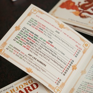 Apprenez à jouer au Mahjong : Guide de scores et règles du Mahjong <span class=keywords><strong>anglais</strong></span>, cartes de jeu rapides, imperméables et pliables - Product Image 6