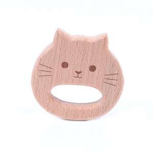 Anelli Massaggiagengive in Legno di Faggio Naturale Non Verniciato di Alta Qualità a Forma di Riccio, Giocattolo Massaggiagengive in Legno per Neonati - Product Image 6