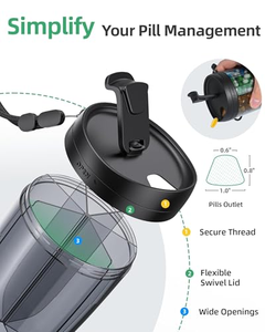 Boîte de rangement transparente pour pilules en plastique de qualité alimentaire, étanche à l'humidité, organisateur de médicaments pour pilules et vitamines, vente en gros - Product Image 2