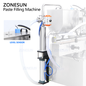 เครื่องบรรจุซอสแบบอัตโนมัติ ZONESUN ZS-YT1T-1PXM พร้อมปั๊มโรเตอร์เซอร์โวแบบหัวเดียว สำหรับบรรจุซอสมะเขือเทศ ซอสข้น และเนื้อครีม พร้อมถังผสม - Product Image 4