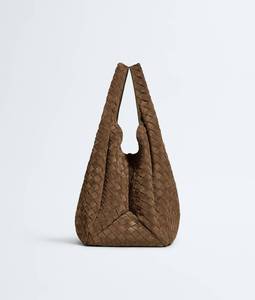 Bottega BV Travel Campana Shoulder Bag with Archival Silhouette in Supple Intrecciato Leather Featuring a Tie Closure Veneta - Product Image 4