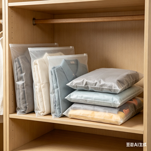 Thickened Durable <b>Waterproof</b> Dust-Proof HDPE Material Clothing Storage Zipper Bags Garment Pouches Custom Packaging Bags - Product Image 1