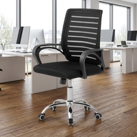 Chaise de bureau ergonomique moderne entièrement en tissu maillé, inclinable, avec appui-tête réglable et fonction pivotante