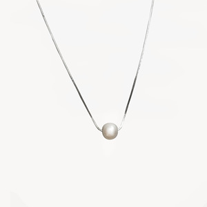 Collar de plata de ley S925 Yinruitai con perla natural de agua dulce y diseño de espina de serpiente para mujer, collar de lujo con una sola perla. - Product Image 5