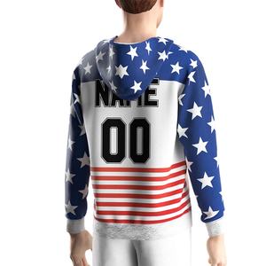 Oferta Caliente: Ropa Deportiva para Hombre, Manga Larga, Uniformes de Campo Sublimados de EE. UU., Camisetas de Hockey Personalizadas para Bebés, Sudaderas con Parches para Hombre - Product Image 6