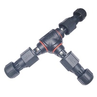 Connecteur étanche M21 2 broches 3 broches 25A 500V IP68 Type T à raccordement rapide en plastique pour câble LED d'éclairage extérieur intelligent