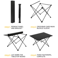 Table pliante pour mobilier d'extérieur Petite table pliante portable ultra-légère et multifonctionnelle Table de barbecue pour le camping et les loisirs
