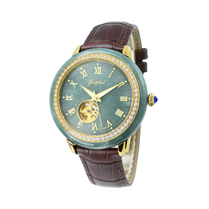 Montre mécanique GEZFEEL Classic Design S1182G pour homme, montre de luxe en jade, certifiée par le fabricant. - Product Image 1