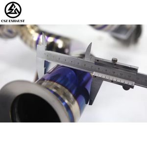 CSZ para Lamborghini Aventador SVJ 6.5L V12 Tubo recto de escape de titanio con eje trasero X-pipe - Product Image 6