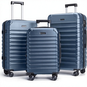 Ensemble de bagages LIGHT FLIGHT en néoprène léger à coque rigide avec roues pivotantes durables, 3 pièces, avec serrure TSA, 20/24/28 pouces, bleu royal - Product Image 1